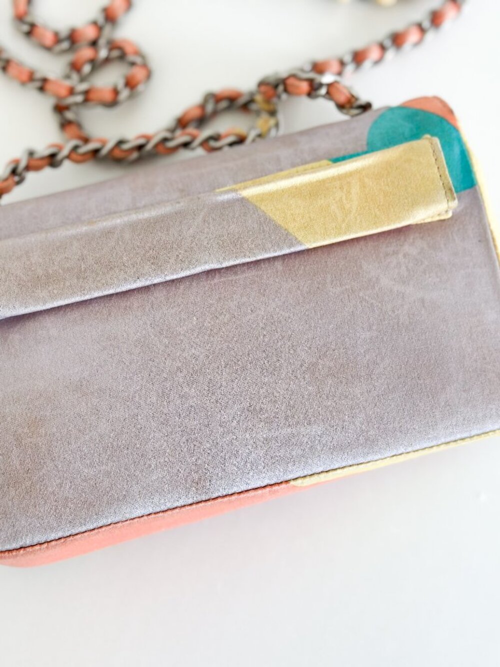 Chanel Mini Shoulder Bag Multicolored Satin Bag - Picture 4 of 16